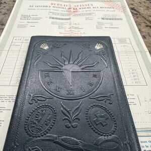 Vintage Rolex Chronometer Certificate 1960 Geneva + Leather Wallet